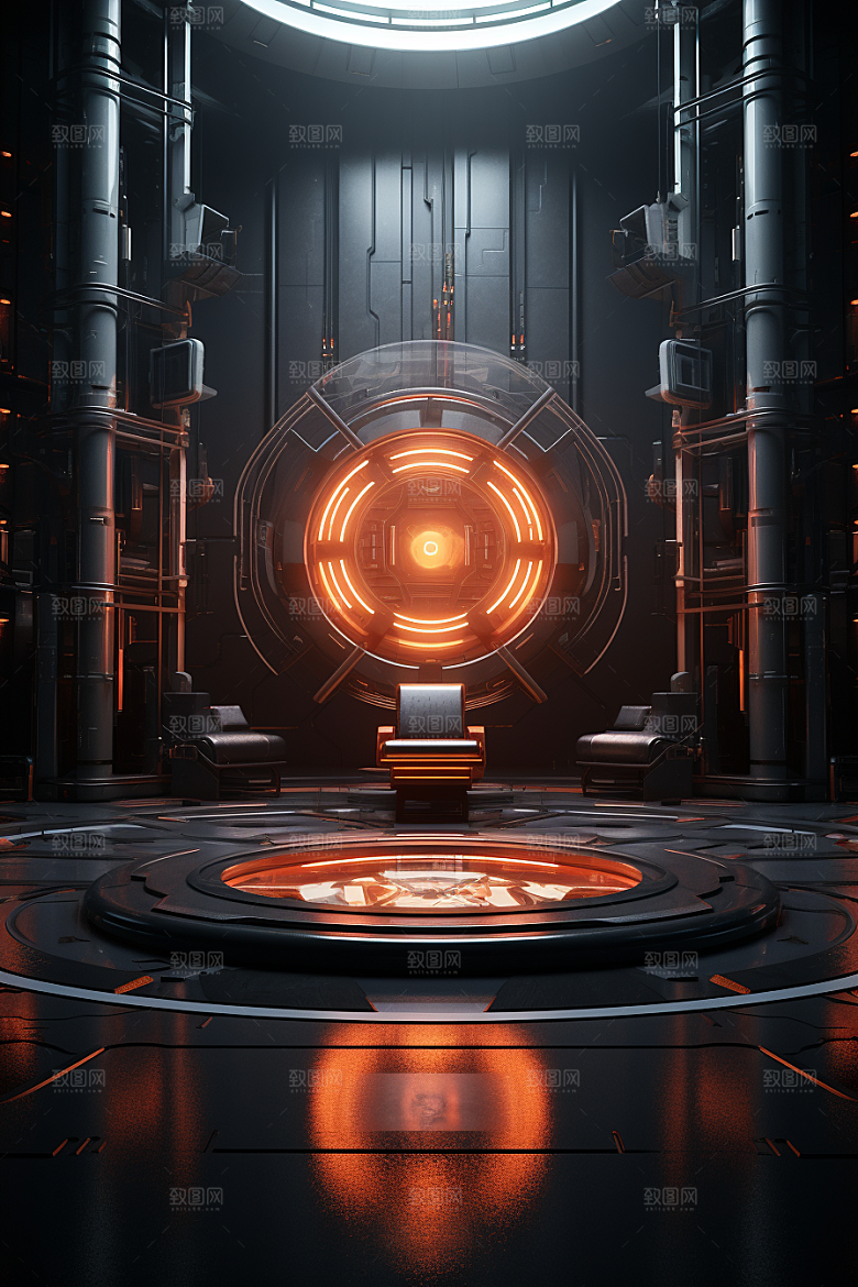 C4D科幻空间模型未来感背景