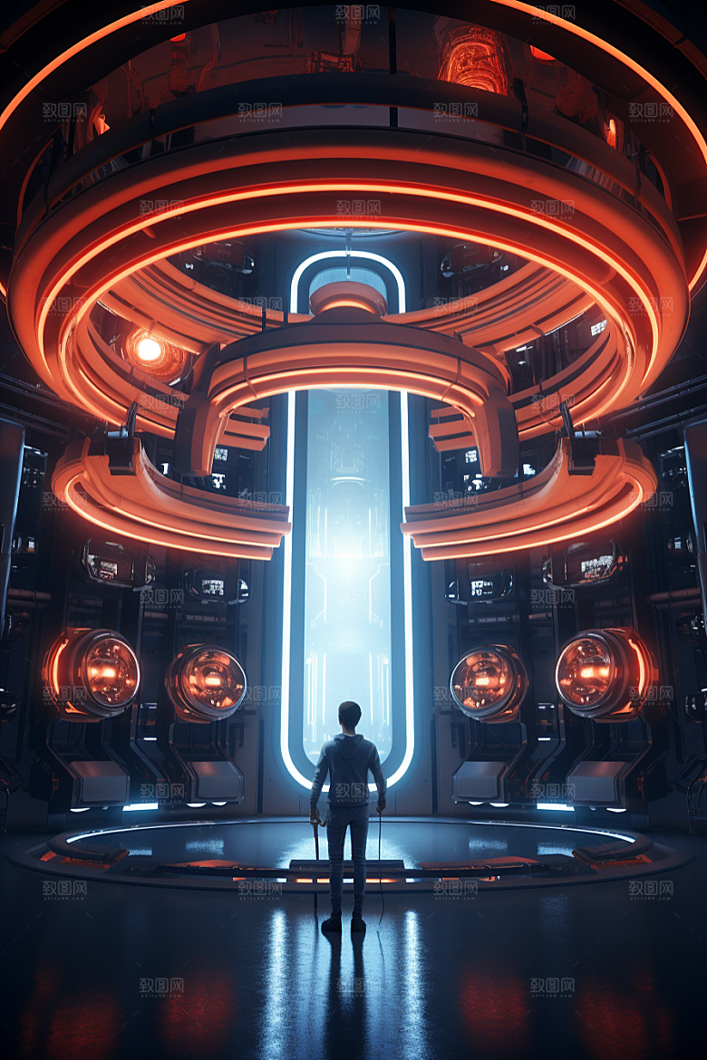 C4D科幻空间渲染立体背景
