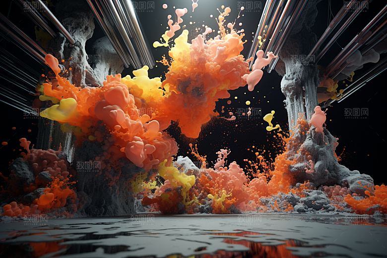 C4D科幻空间3D效果背景