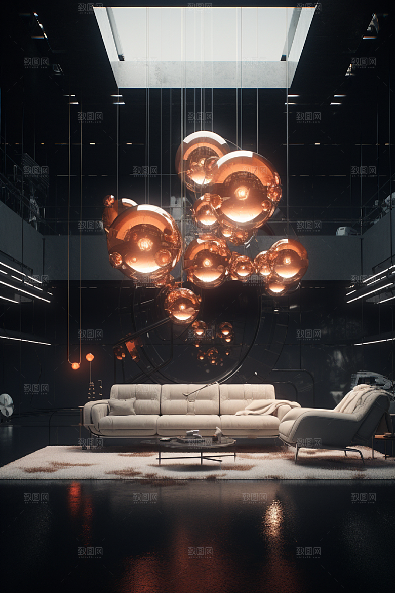 C4D科幻空间渲染立体背景