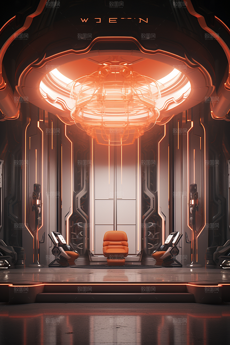 C4D科幻空间想象力科技背景