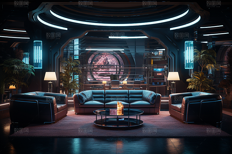 C4D科幻空间科技渲染背景