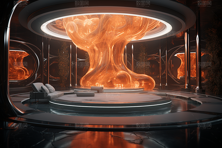 C4D科幻空间想象力3D背景