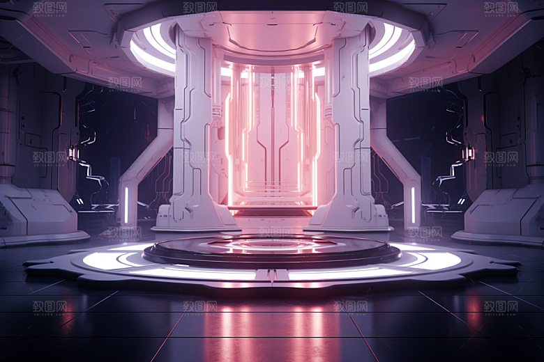 C4D科幻空间想象力科技背景