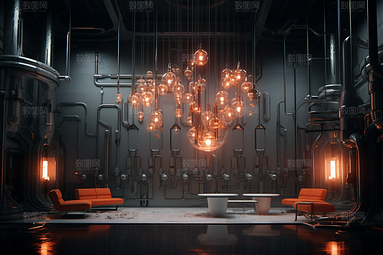 C4D科幻空间效果科技背景