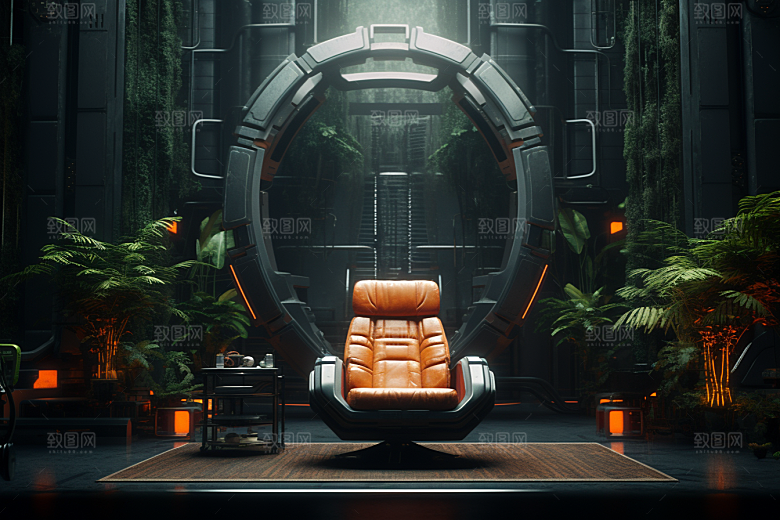 C4D科幻空间未来感科技背景