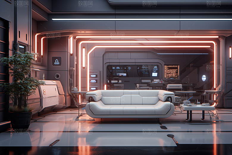 C4D科幻空间立体高清背景