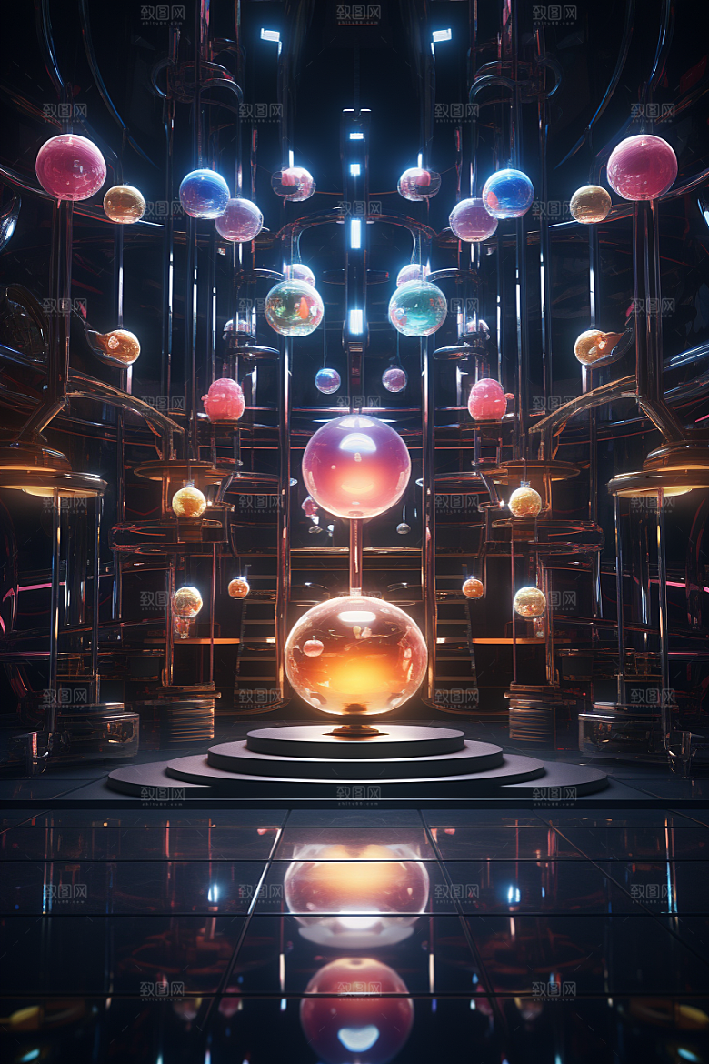 C4D科幻空间空间效果背景