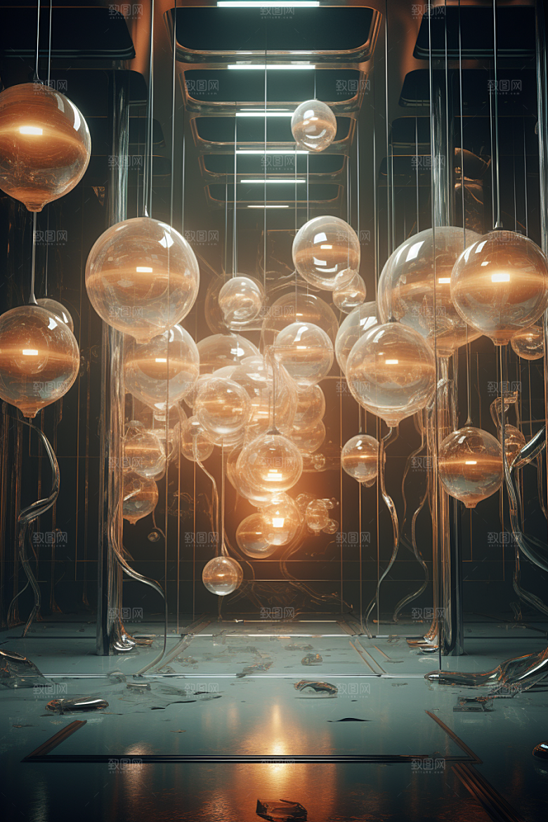 C4D科幻空间想象力3D背景