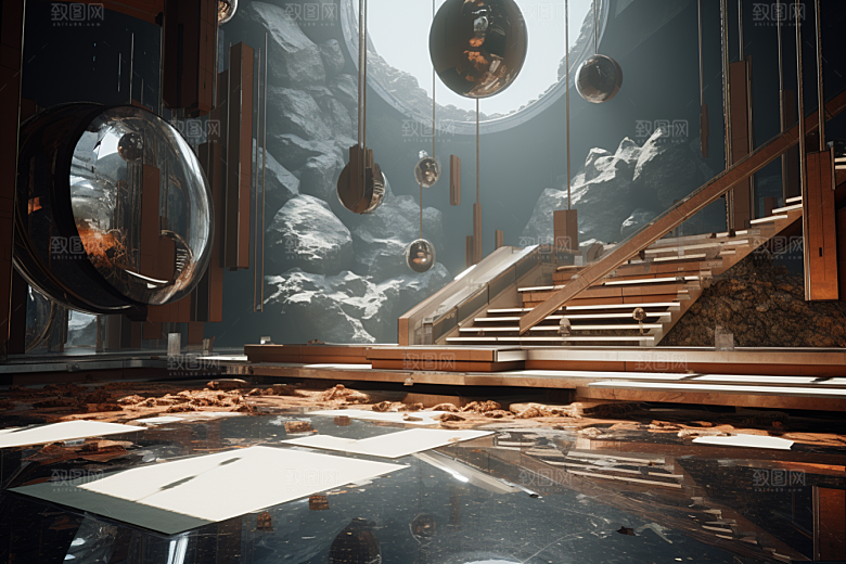 C4D科幻空间渲染想象力背景