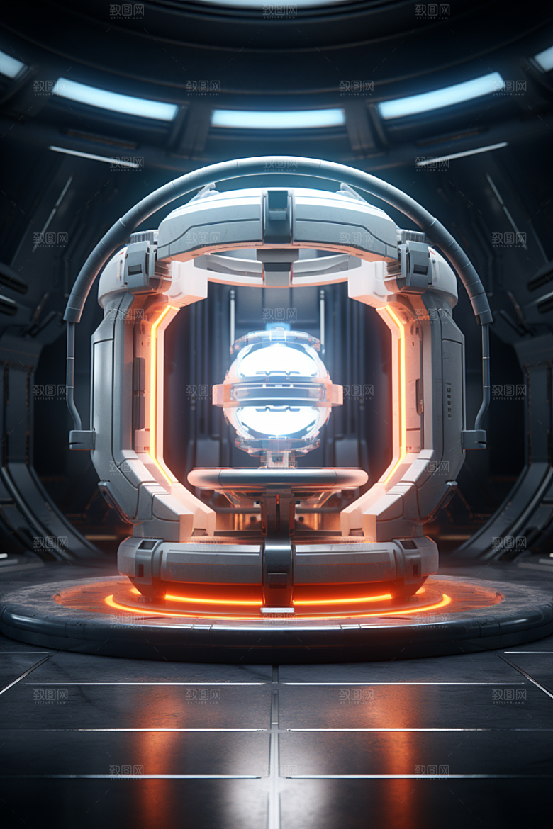 C4D科幻空间模型3D背景