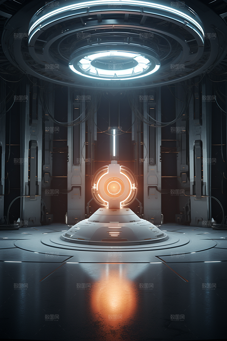 C4D科幻空间效果模型背景