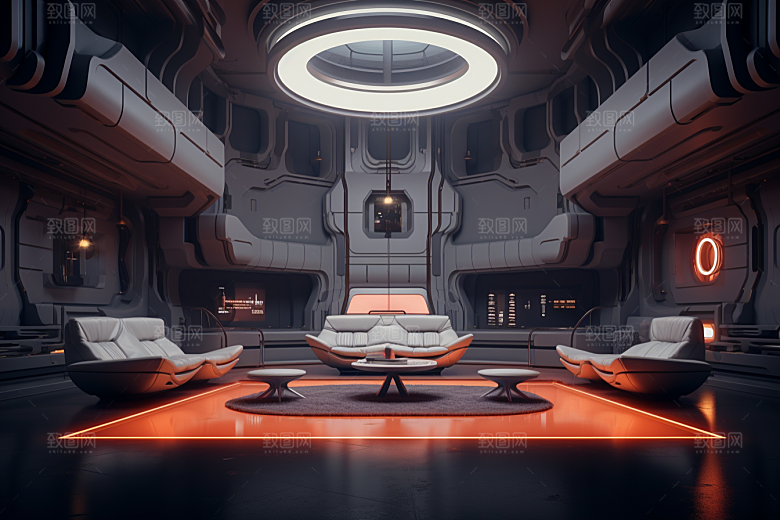 C4D科幻空间空间渲染背景