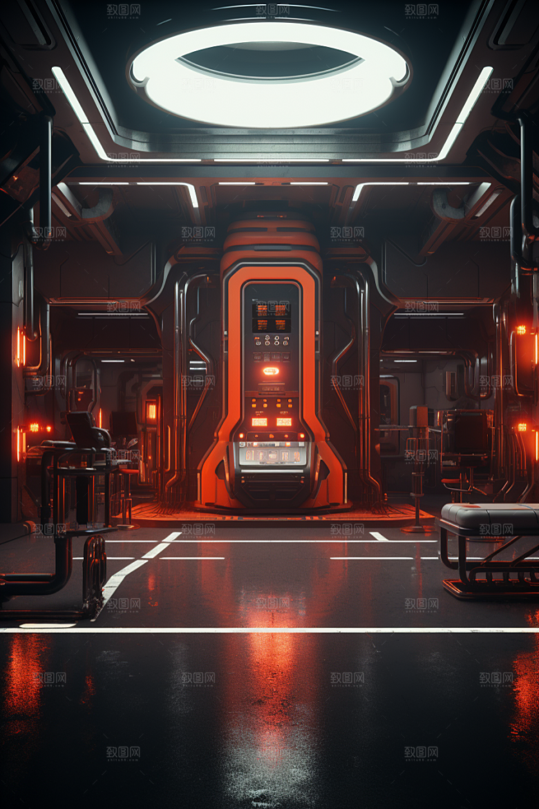 C4D科幻空间效果立体背景