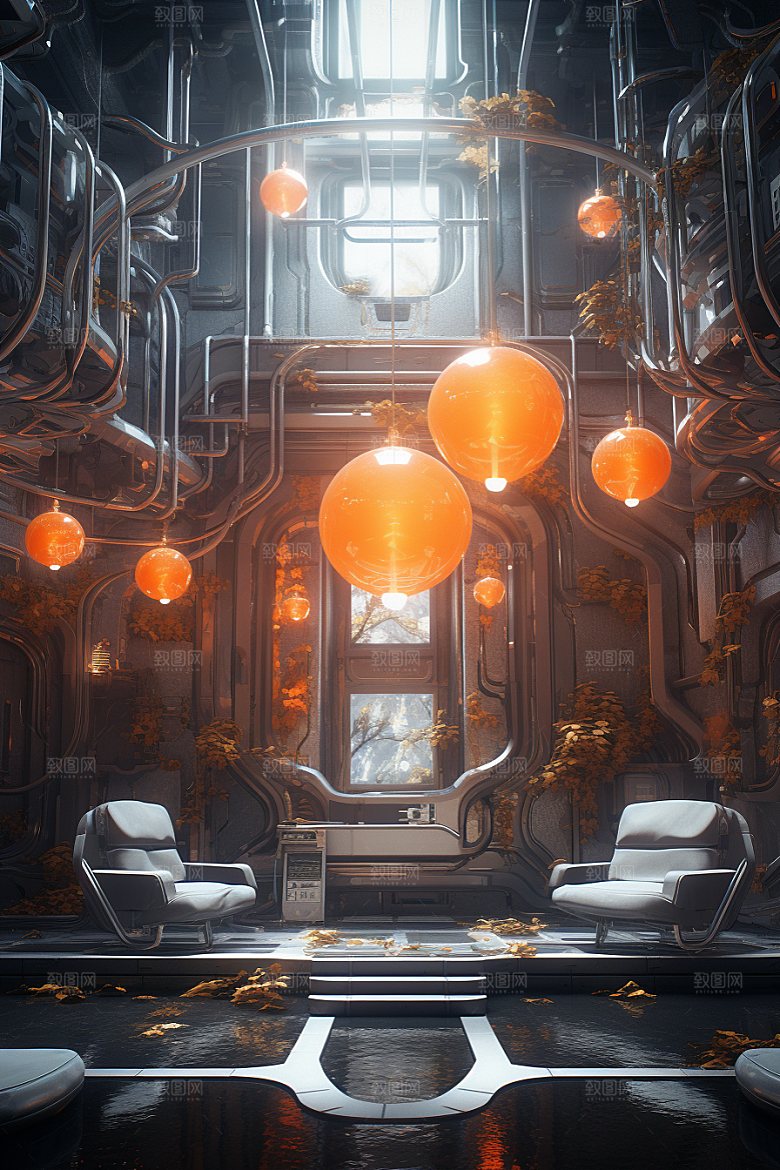 C4D科幻空间高清模型背景