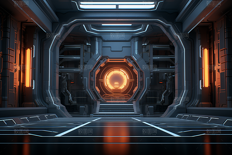 C4D科幻空间科技渲染背景