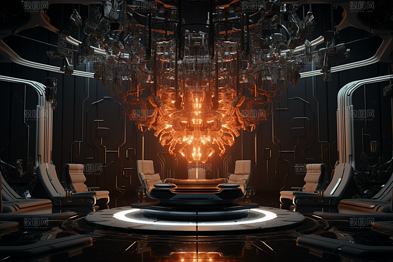 C4D科幻空间科技3D背景