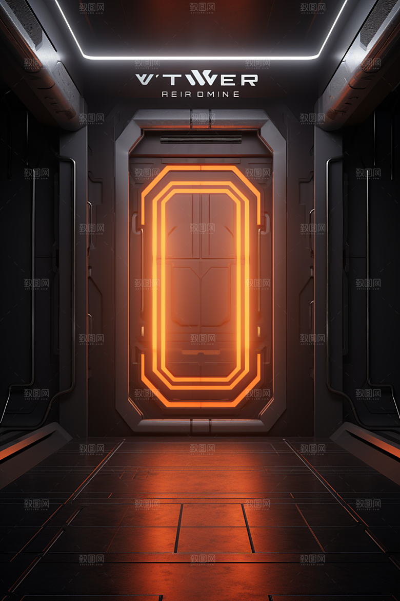 C4D科幻空间模型未来感背景