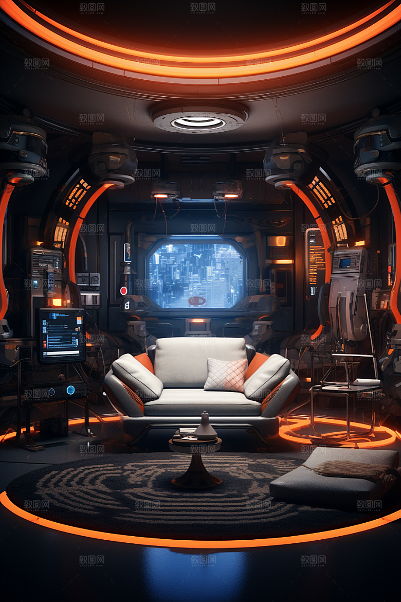 C4D科幻空间高清模型背景