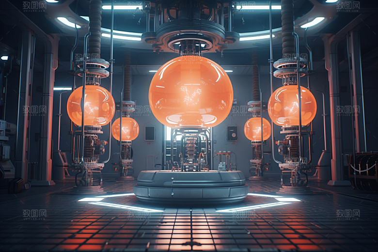 C4D科幻空间3D未来感背景