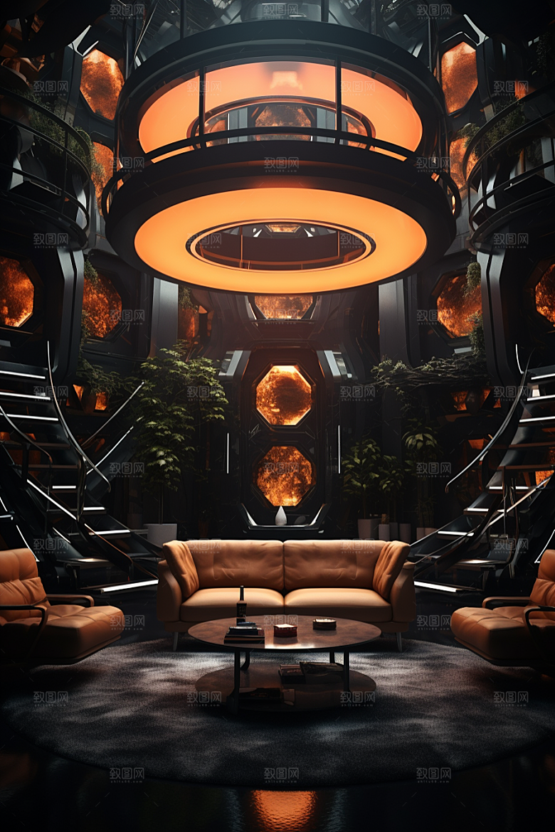 C4D科幻空间3D效果背景