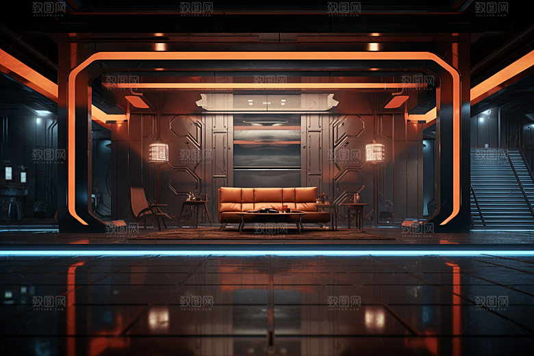 C4D科幻空间科技空间背景