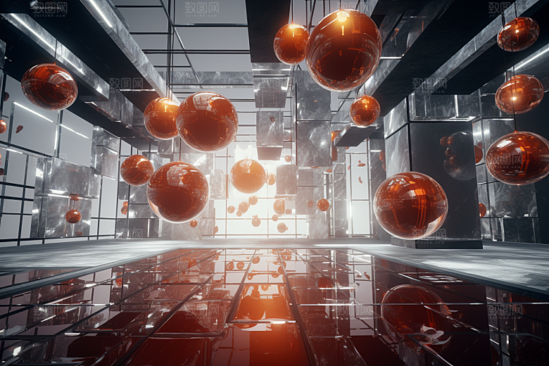C4D科幻空间3D模型背景