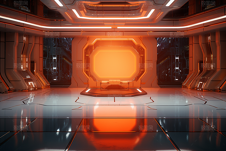 C4D科幻空间渲染科技背景