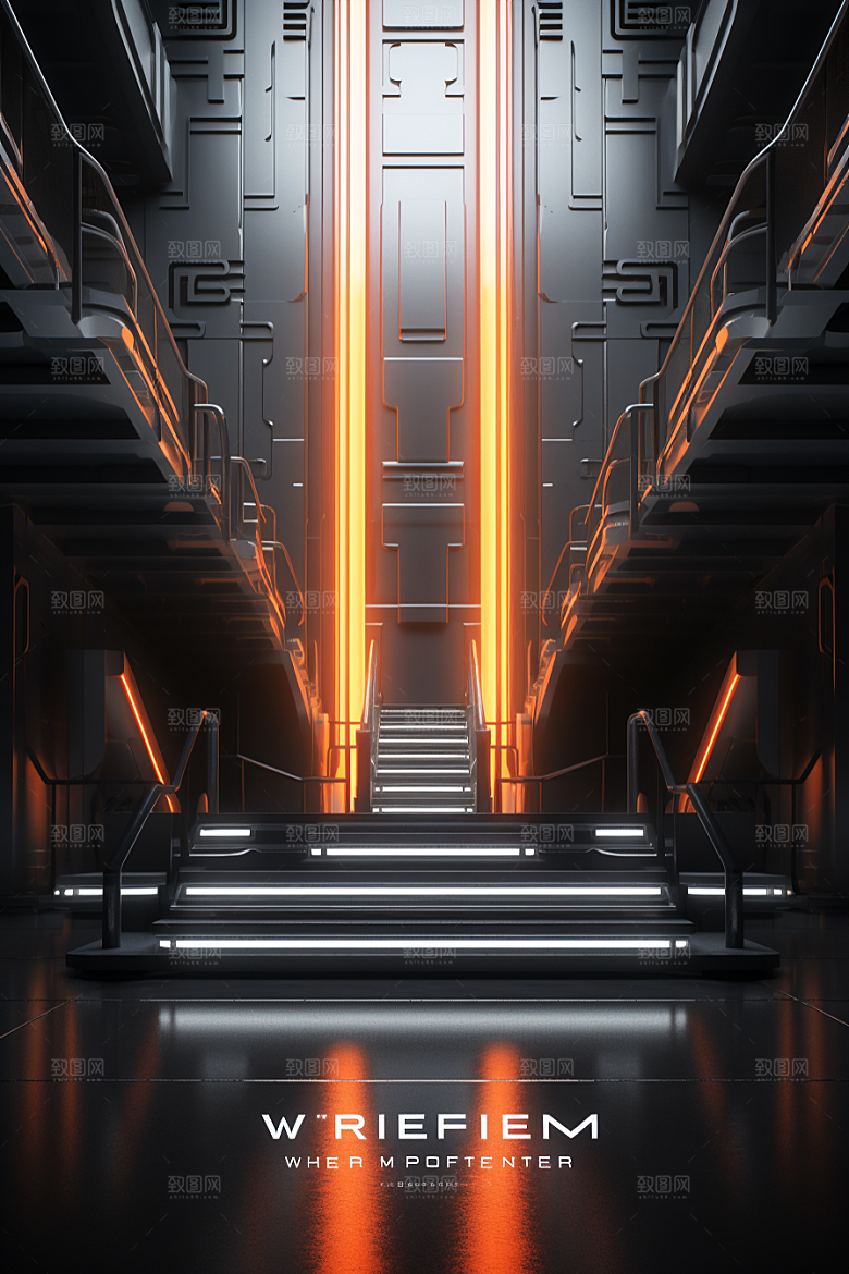 C4D科幻空间科技渲染背景