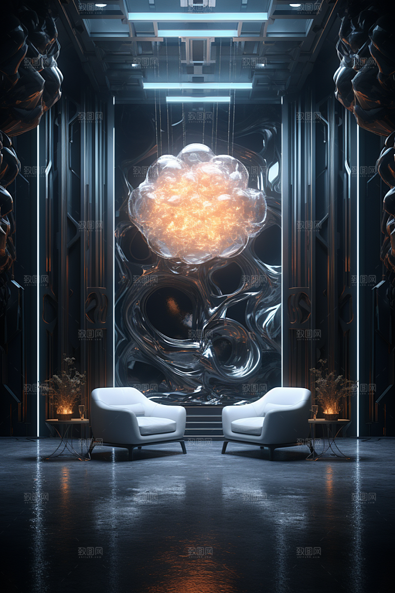 C4D科幻空间科技效果背景