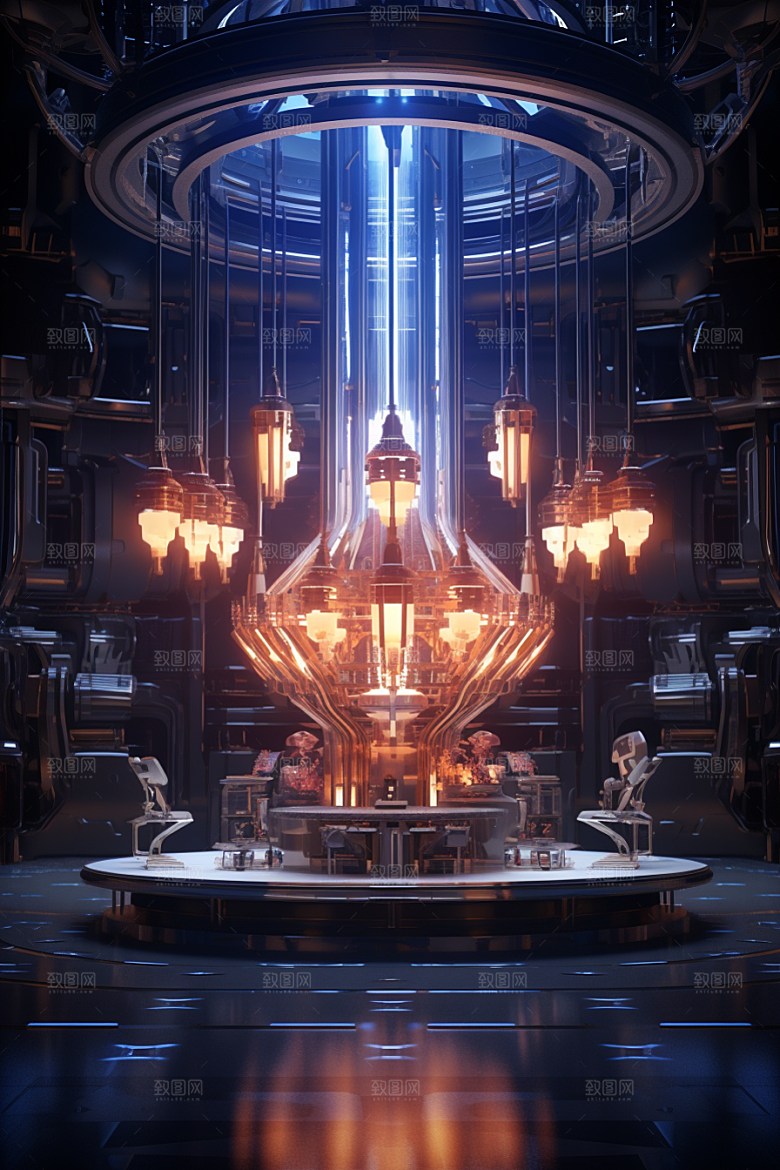 C4D科幻空间模型高清背景