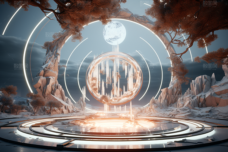C4D科幻空间科技效果背景