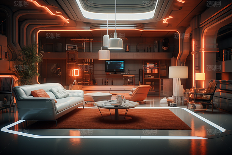 C4D科幻空间渲染科技背景