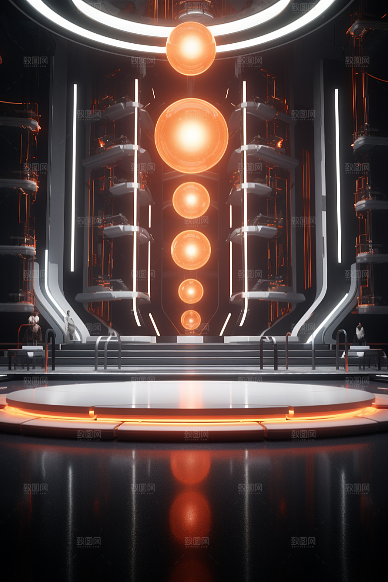 C4D科幻空间效果模型背景