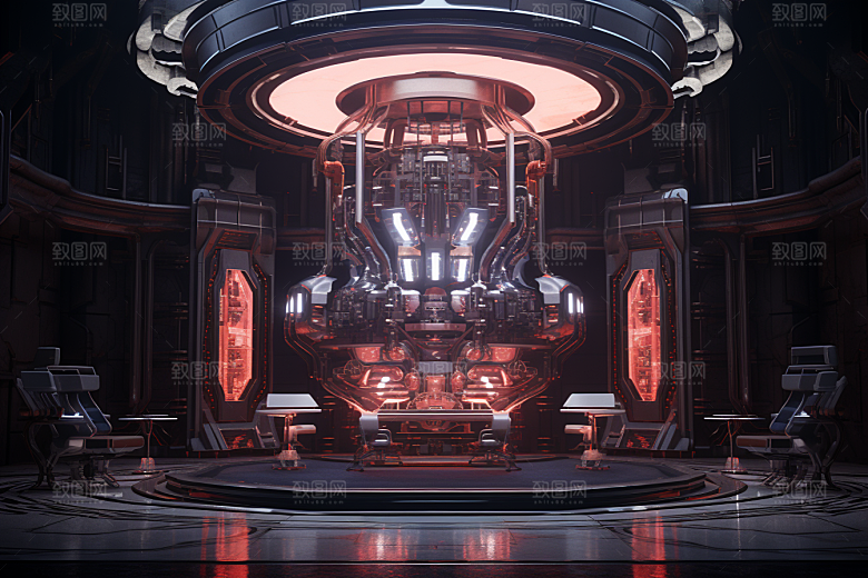 C4D科幻空间立体效果背景