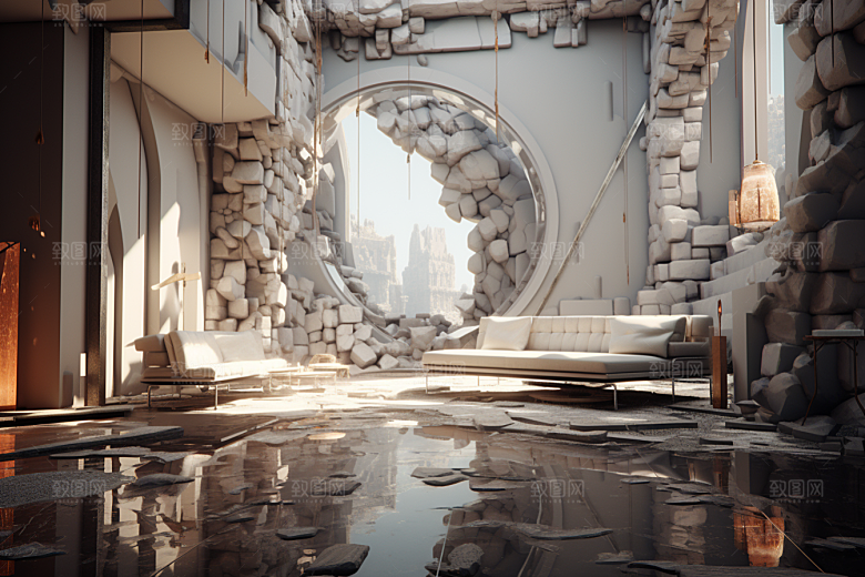 C4D科幻空间渲染想象力背景