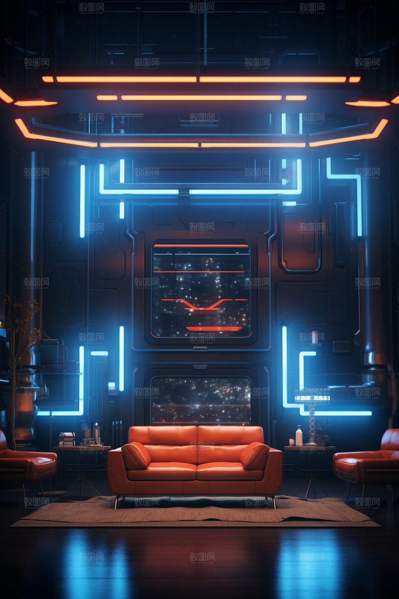 C4D科幻空间高清3D背景