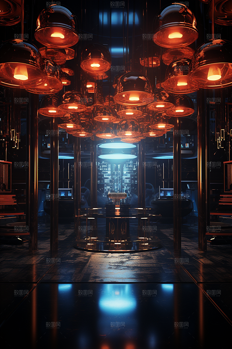 C4D科幻空间空间模型背景