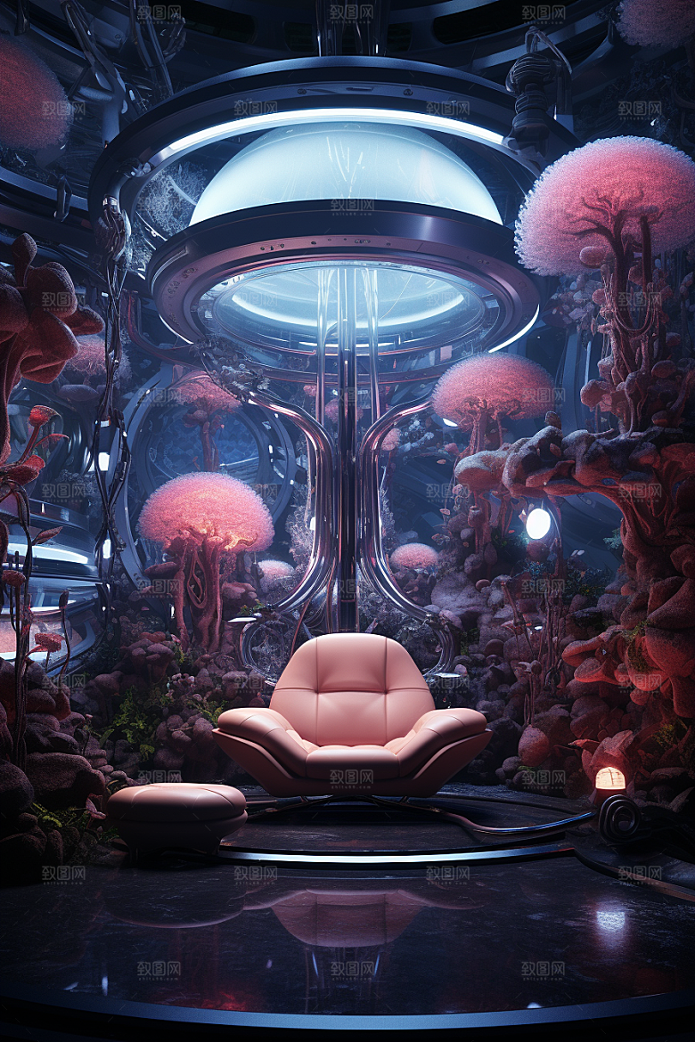 C4D科幻空间立体科技背景