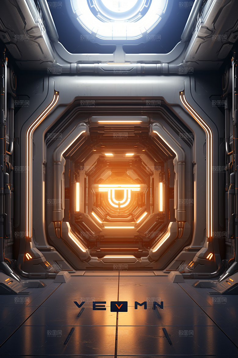 C4D科幻空间想象力立体背景