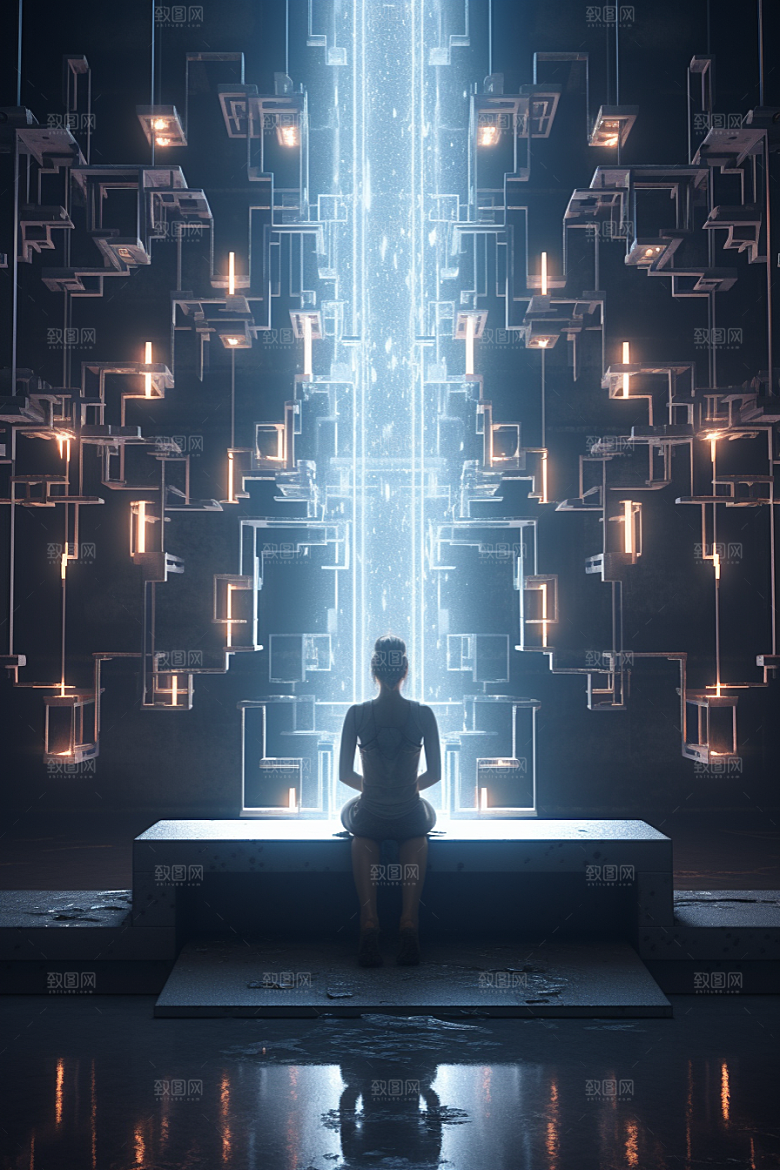 C4D科幻空间科技未来感背景