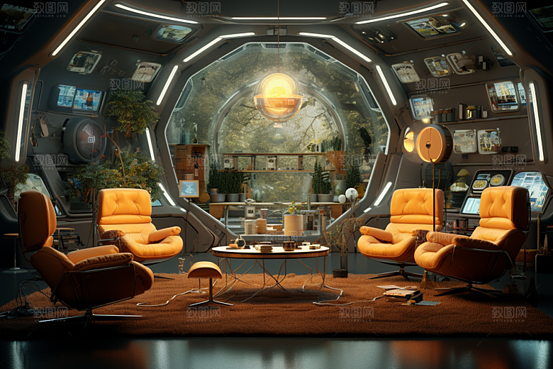C4D科幻空间渲染效果背景