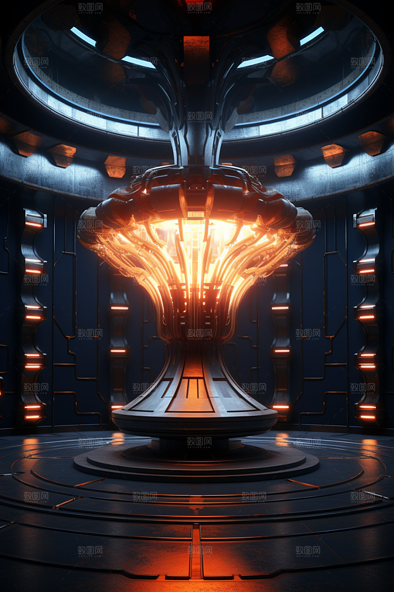 C4D科幻空间3D科技背景
