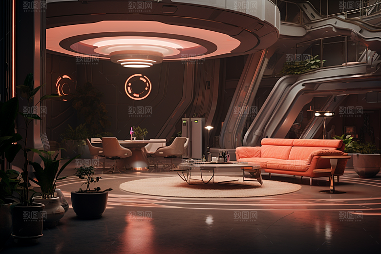 C4D科幻空间空间科技背景