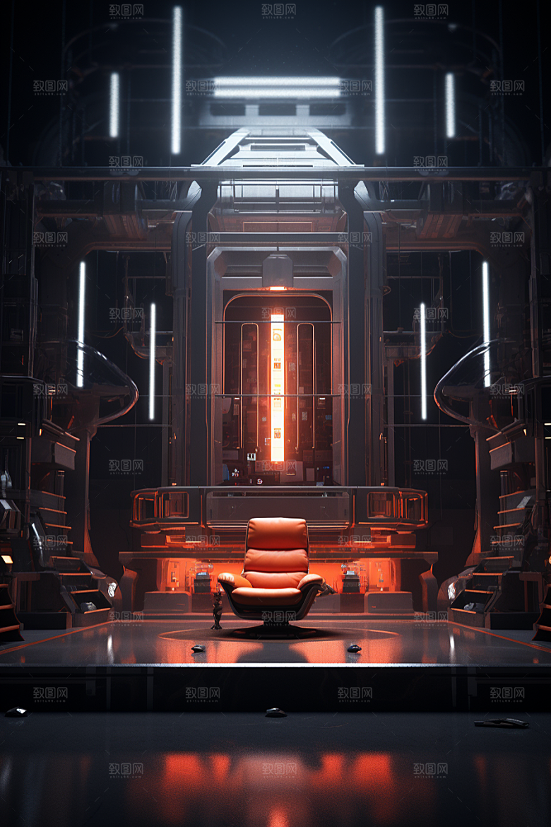 C4D科幻空间模型高清背景
