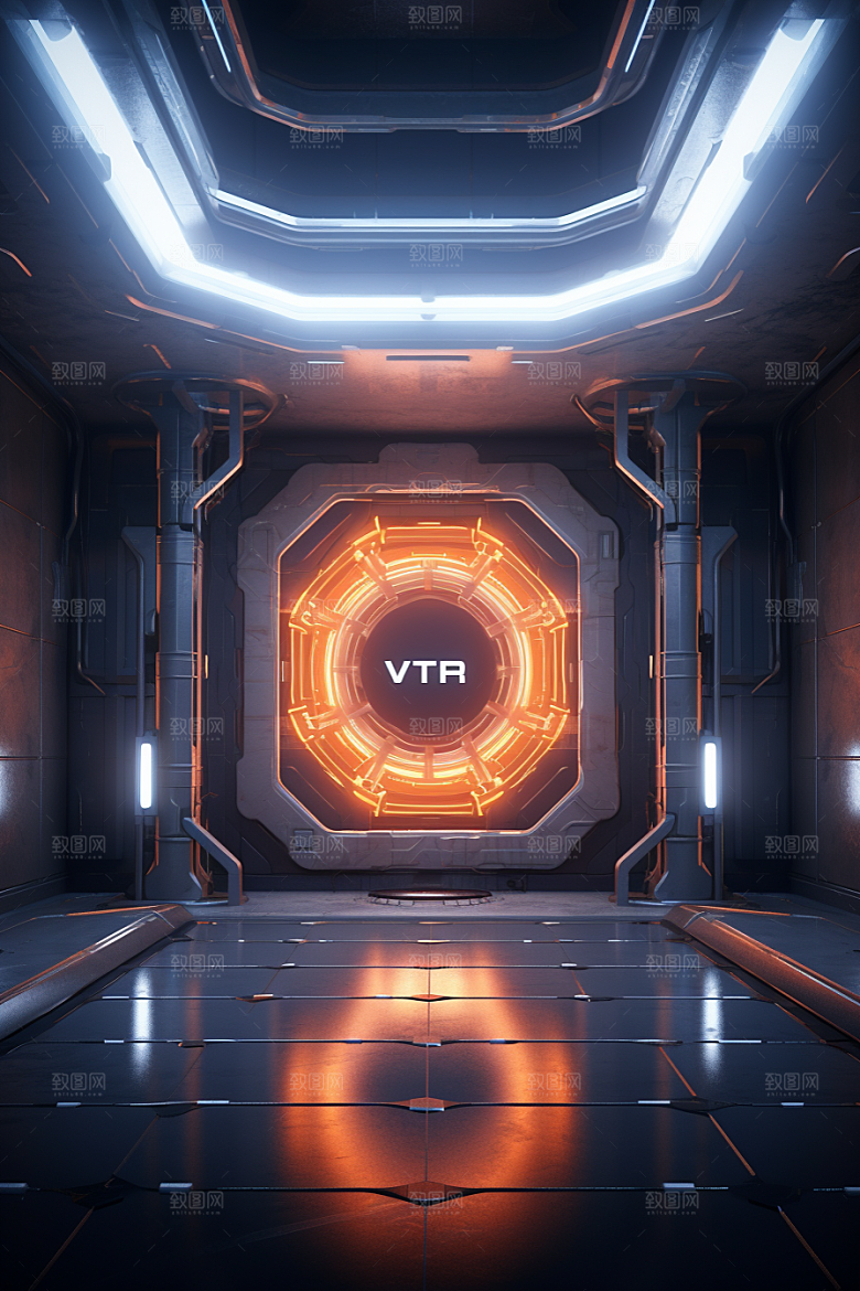 C4D科幻空间空间模型背景