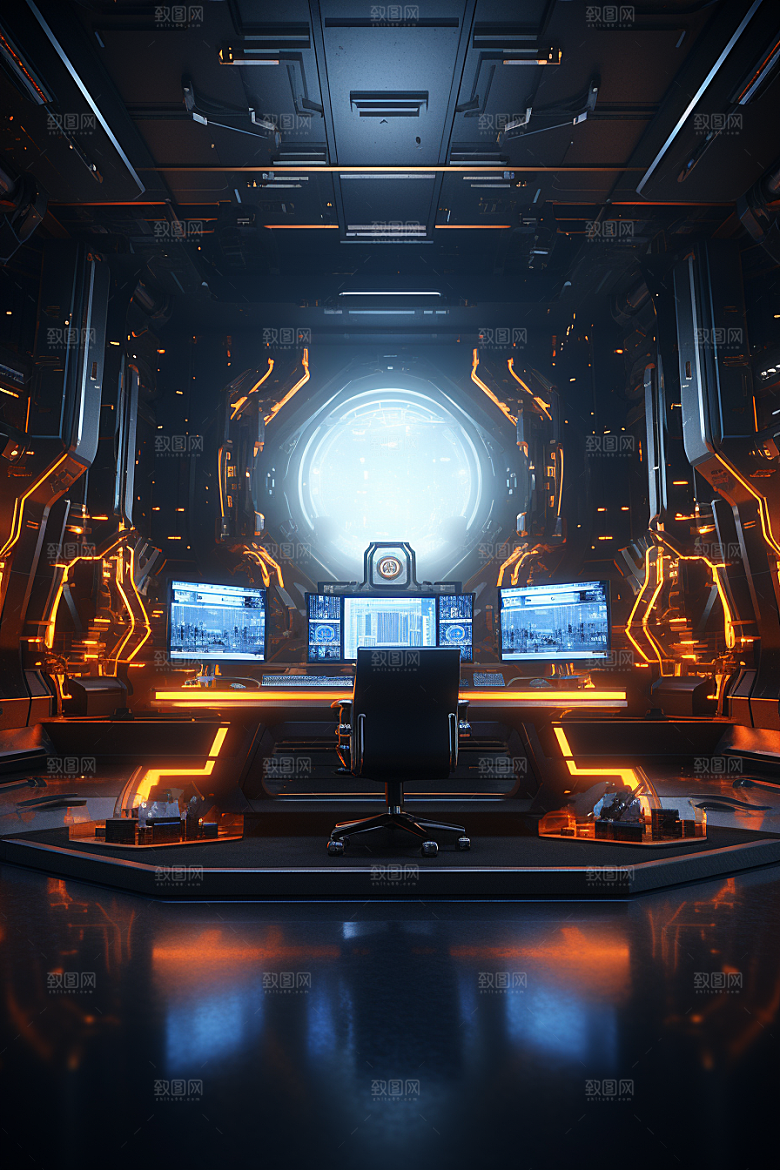 C4D科幻空间未来感3D背景