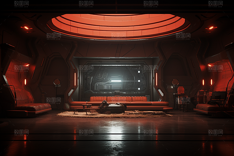 C4D科幻空间立体效果背景