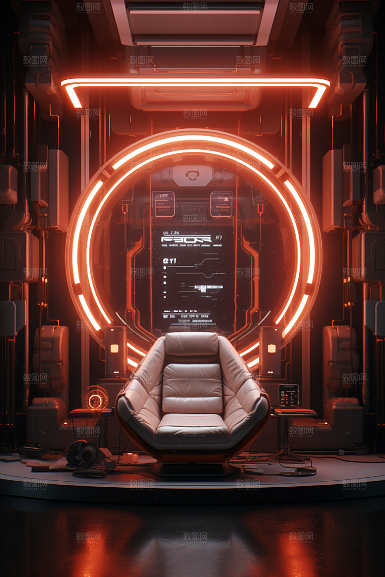 C4D科幻空间模型高清背景