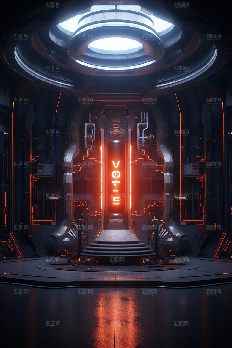 C4D科幻空间未来感3D背景